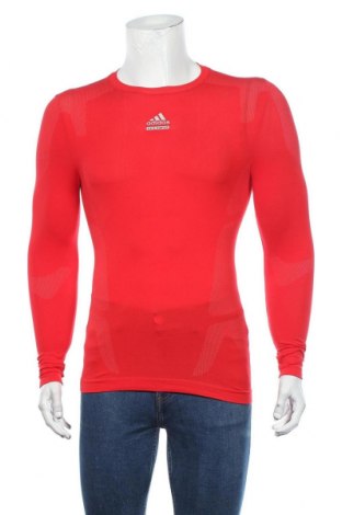 Męska sportowa bluzka Adidas, Rozmiar M, Kolor Czerwony, 74% poliester, 19% poliamid, 4% elastyna, Cena 45,68 zł