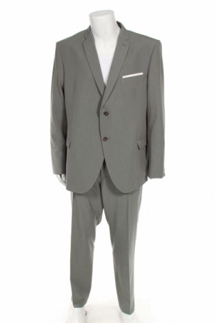 Мъжки костюм Isaac Dewhirst, Размер XXL, Цвят Зелен, 77% полиестер, 17% вискоза, 6% еластан, Цена 122,96 лв.