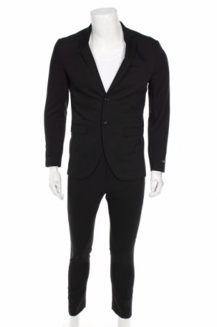 Costum de bărbați Jack & Jones, Mărime M, Culoare Negru, 78% poliester, 17% viscoză, 5% elastan, Preț 642,43 Lei