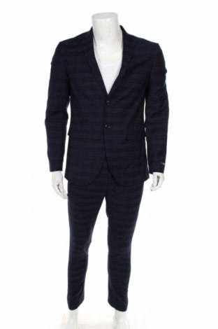 Мъжки костюм Premium By Jack & Jones, Размер M, Цвят Син, 71% полиестер, 27% вискоза, 2% еластан, Цена 158,95 лв.