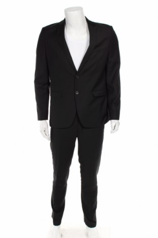 Мъжки костюм Steffen Klein, Размер M, Цвят Черен, 65% полиестер, 35% вискоза, Цена 208,56 лв.
