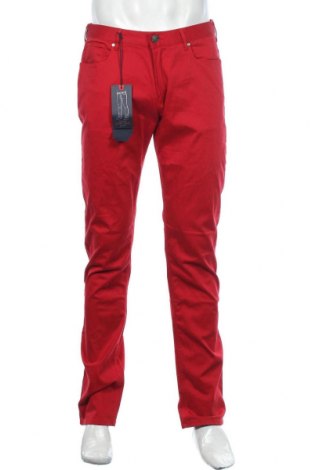 Мъжки панталон Armani Jeans, Размер M, Цвят Червен, 97% памук, 3% еластан, Цена 384,30 лв.