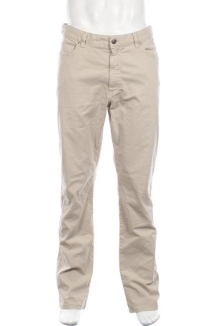 Pantaloni de bărbați Ermenegildo Zegna, Mărime L, Culoare Bej, 98% bumbac, 2% elastan, Preț 368,42 Lei