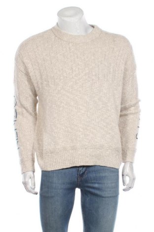 Мъжки пуловер Kenzo, Размер M, Цвят Бежов, 60% памук, 40% лен, Цена 157,80 лв.