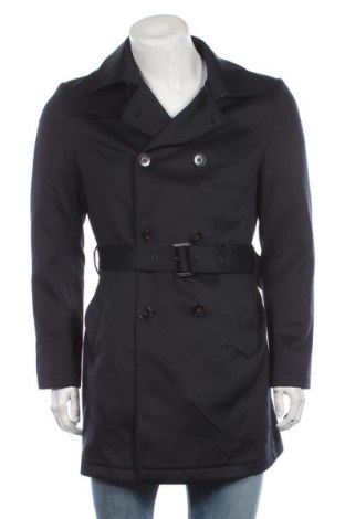 Pánský přechodný kabát  Zara Man, Velikost M, Barva Modrá, 95% polyester, 5% elastan, Cena  1 387,00 Kč