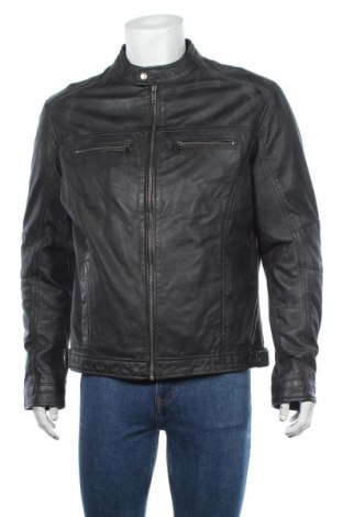 Ανδρικό δερμάτινο μπουφάν Lee Cooper, Μέγεθος XL, Χρώμα Γκρί, Γνήσιο δέρμα, Τιμή 96,83 €