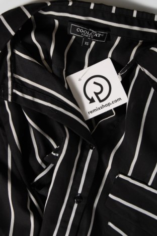 Γυναικείο πουκάμισο CoolCat, Μέγεθος XS, Χρώμα Μαύρο, Τιμή 21,03 €