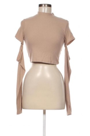 Damen Shirt Bershka, Größe M, Farbe Beige, Preis 13,22 €