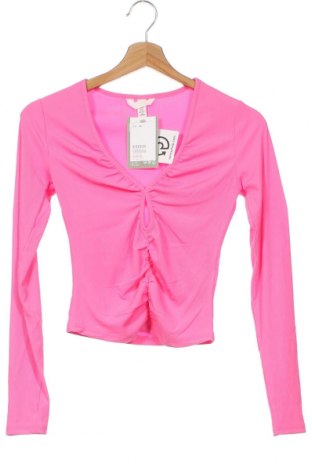 Дамска блуза H&M, Размер XS, Цвят Розов, Цена 31,00 лв.