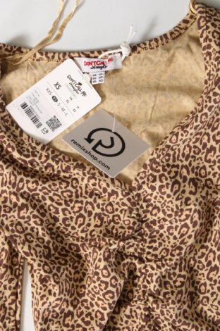 Γυναικεία μπλούζα Jennyfer, Μέγεθος XS, Χρώμα Καφέ, Τιμή 2,40 €