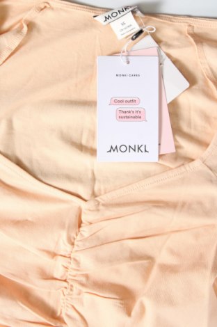 Γυναικεία μπλούζα Monki, Μέγεθος XS, Χρώμα Πορτοκαλί, Τιμή 7,33 €
