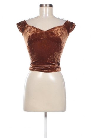 Γυναικεία μπλούζα NA-KD, Μέγεθος XXS, Χρώμα Καφέ, Τιμή 8,41 €