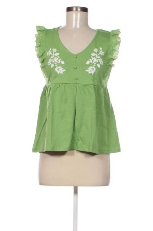 Дамска блуза Naf Naf, Размер M, Цвят Зелен, Цена 34,65 лв.