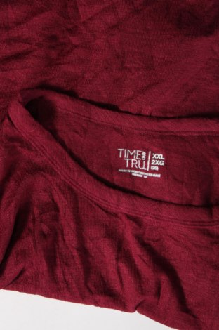 Γυναικεία μπλούζα Time and tru, Μέγεθος XXL, Χρώμα Κόκκινο, Τιμή 8,11 €