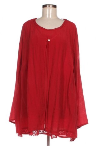 Γυναικεία μπλούζα Ulla Popken, Μέγεθος 4XL, Χρώμα Κόκκινο, Τιμή 10,43 €
