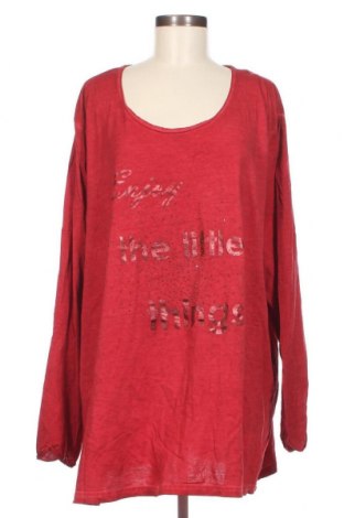 Дамска блуза Ulla Popken, Размер 4XL, Цвят Червен, Цена 20,40 лв.