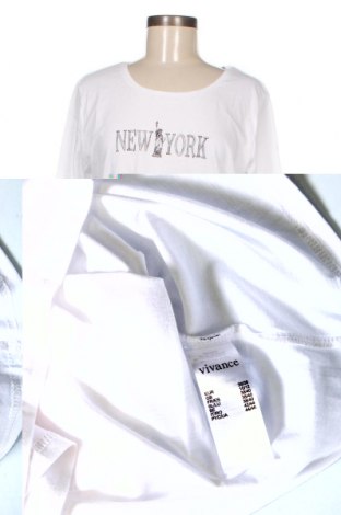 Γυναικεία μπλούζα Vivance, Μέγεθος S, Χρώμα Λευκό, Τιμή 3,20 €