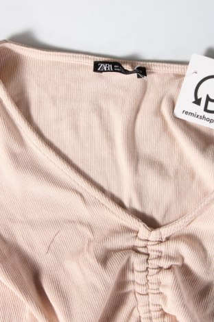Bluză de femei Zara, Mărime S, Culoare Bej, Preț 22,95 Lei