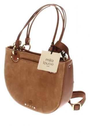 Дамска чанта Mila Louise, Цвят Кафяв, Цена 255,20 лв.