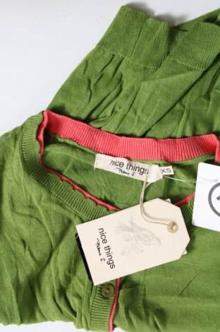 Дамска жилетка Nice Things Paloma S., Размер XS, Цвят Зелен, Цена 44,80 лв.