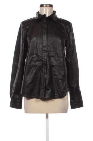 Γυναικείο δερμάτινο πουκάμισο H&M, Μέγεθος S, Χρώμα Μαύρο, Τιμή 15,46 €