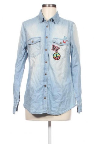 Γυναικείο πουκάμισο Fb Sister, Μέγεθος M, Χρώμα Μπλέ, Τιμή 8,50 €