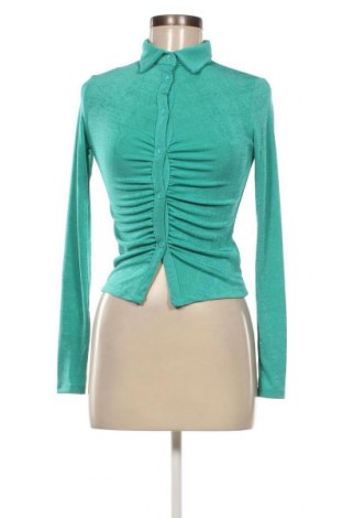 Дамска риза Gina Tricot, Размер S, Цвят Зелен, Цена 25,30 лв.
