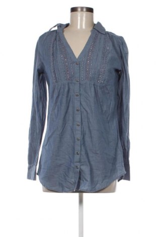 Γυναικείο πουκάμισο Mandarin, Μέγεθος M, Χρώμα Μπλέ, Τιμή 3,09 €