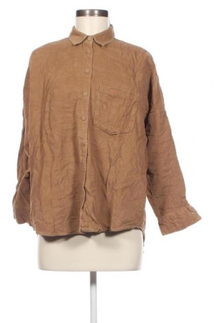 Дамска риза Zara, Размер M, Цвят Кафяв, Цена 14,85 лв.