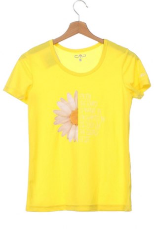 Γυναικείο t-shirt CMP, Μέγεθος XS, Χρώμα Κίτρινο, Τιμή 4,80 €