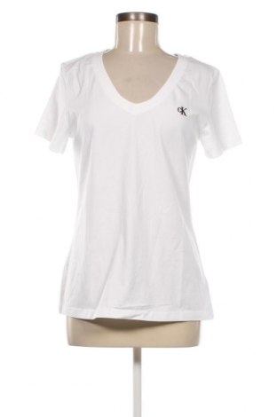Damen T-Shirt Calvin Klein Jeans, Größe L, Farbe Weiß, Preis € 25,57