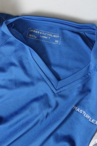 Γυναικείο t-shirt James & Nicholson, Μέγεθος XS, Χρώμα Μπλέ, Τιμή 10,00 €