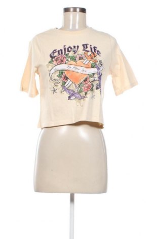 Γυναικείο t-shirt Jennyfer, Μέγεθος XXS, Χρώμα Εκρού, Τιμή 10,82 €