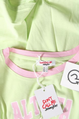 Дамска тениска Jennyfer, Размер L, Цвят Зелен, Цена 11,76 лв.