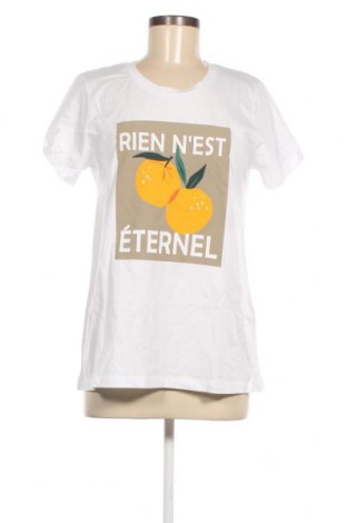 Γυναικείο t-shirt Kaffe, Μέγεθος L, Χρώμα Λευκό, Τιμή 18,56 €