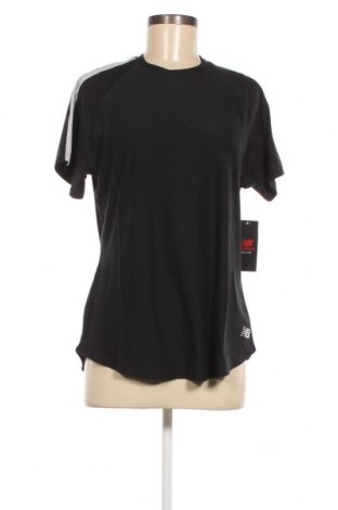 Γυναικείο t-shirt New Balance, Μέγεθος L, Χρώμα Μαύρο, Τιμή 31,96 €