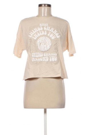 Γυναικείο t-shirt Q/S by S.Oliver, Μέγεθος S, Χρώμα  Μπέζ, Τιμή 18,56 €