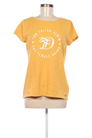 Γυναικείο t-shirt Tom Tailor, Μέγεθος XL, Χρώμα Κίτρινο, Τιμή 8,00 €
