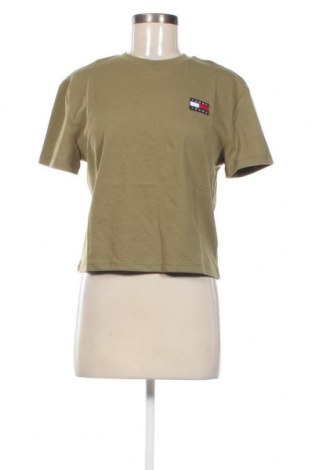 Γυναικείο t-shirt Tommy Jeans, Μέγεθος XS, Χρώμα Πράσινο, Τιμή 22,27 €