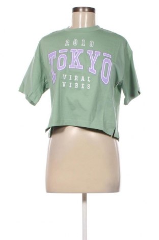 Дамска тениска Viral Vibes, Размер XS, Цвят Зелен, Цена 13,68 лв.