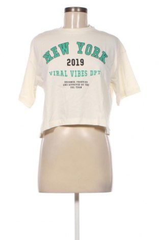 Damen T-Shirt Viral Vibes, Größe XS, Farbe Ecru, Preis € 8,72