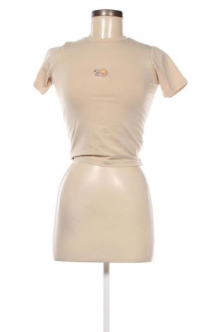 Γυναικείο t-shirt Viral Vibes, Μέγεθος XS, Χρώμα  Μπέζ, Τιμή 10,21 €