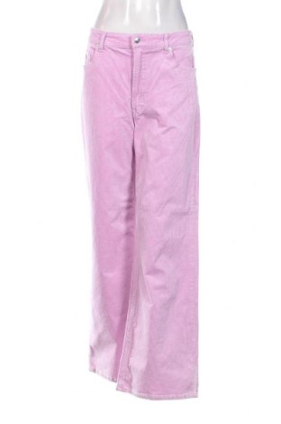 Pantaloni de velvet de femei H&M Divided, Mărime M, Culoare Mov, Preț 138,00 Lei