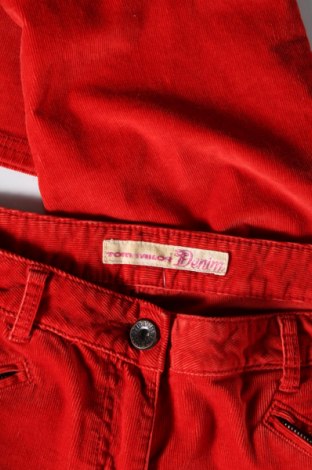 Γυναικείο κοτλέ παντελόνι Tom Tailor, Μέγεθος L, Χρώμα Κόκκινο, Τιμή 29,76 €