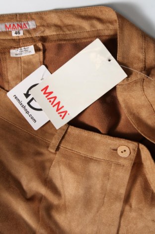Дамски панталон Mana, Размер XL, Цвят Кафяв, Цена 16,10 лв.