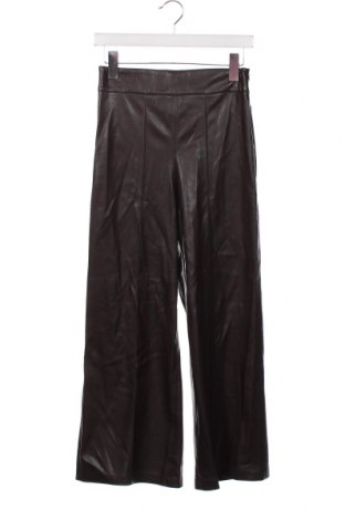 Дамски панталон Zara, Размер XS, Цвят Кафяв, Цена 10,80 лв.