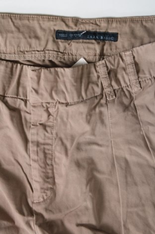 Дамски панталон Zara, Размер L, Цвят Кафяв, Цена 8,10 лв.