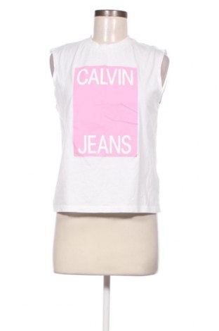 Γυναικείο αμάνικο μπλουζάκι Calvin Klein, Μέγεθος M, Χρώμα Λευκό, Τιμή 20,97 €