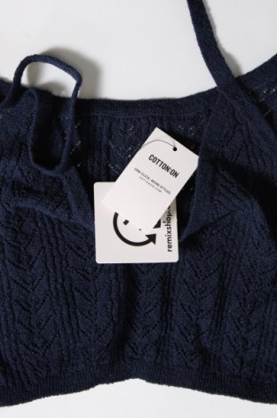 Γυναικείο αμάνικο μπλουζάκι Cotton On, Μέγεθος L, Χρώμα Μπλέ, Τιμή 2,49 €