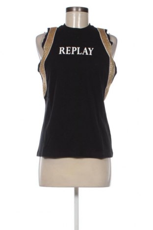 Γυναικείο αμάνικο μπλουζάκι Replay, Μέγεθος XS, Χρώμα Μαύρο, Τιμή 22,27 €